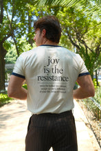 Load image into Gallery viewer, Joy is the Resistance Pride Ringer T
